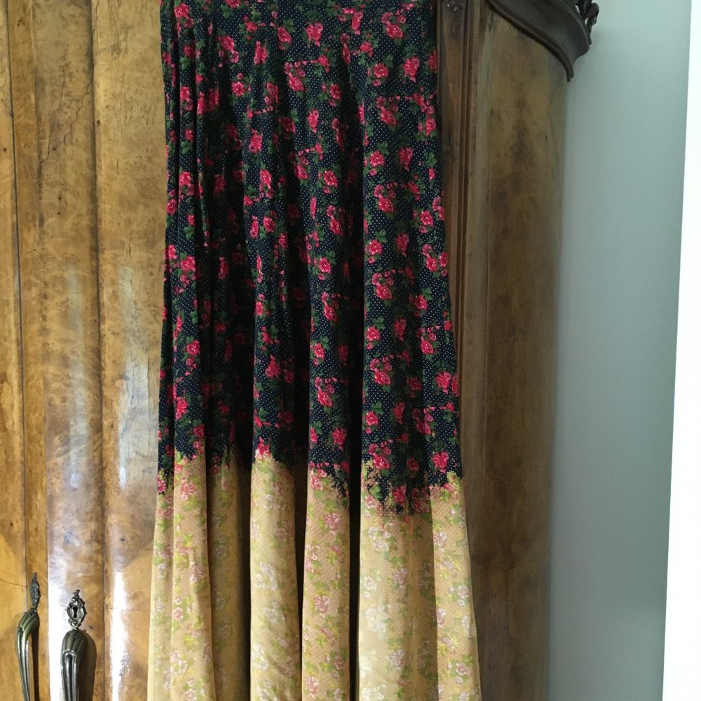 Urban Renewal Dip Dye Floral Maxi Skirt